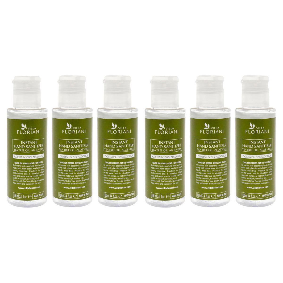 Villa Floriani Hand Sanitizer - Pack of 6 -Thefragrancemart.com