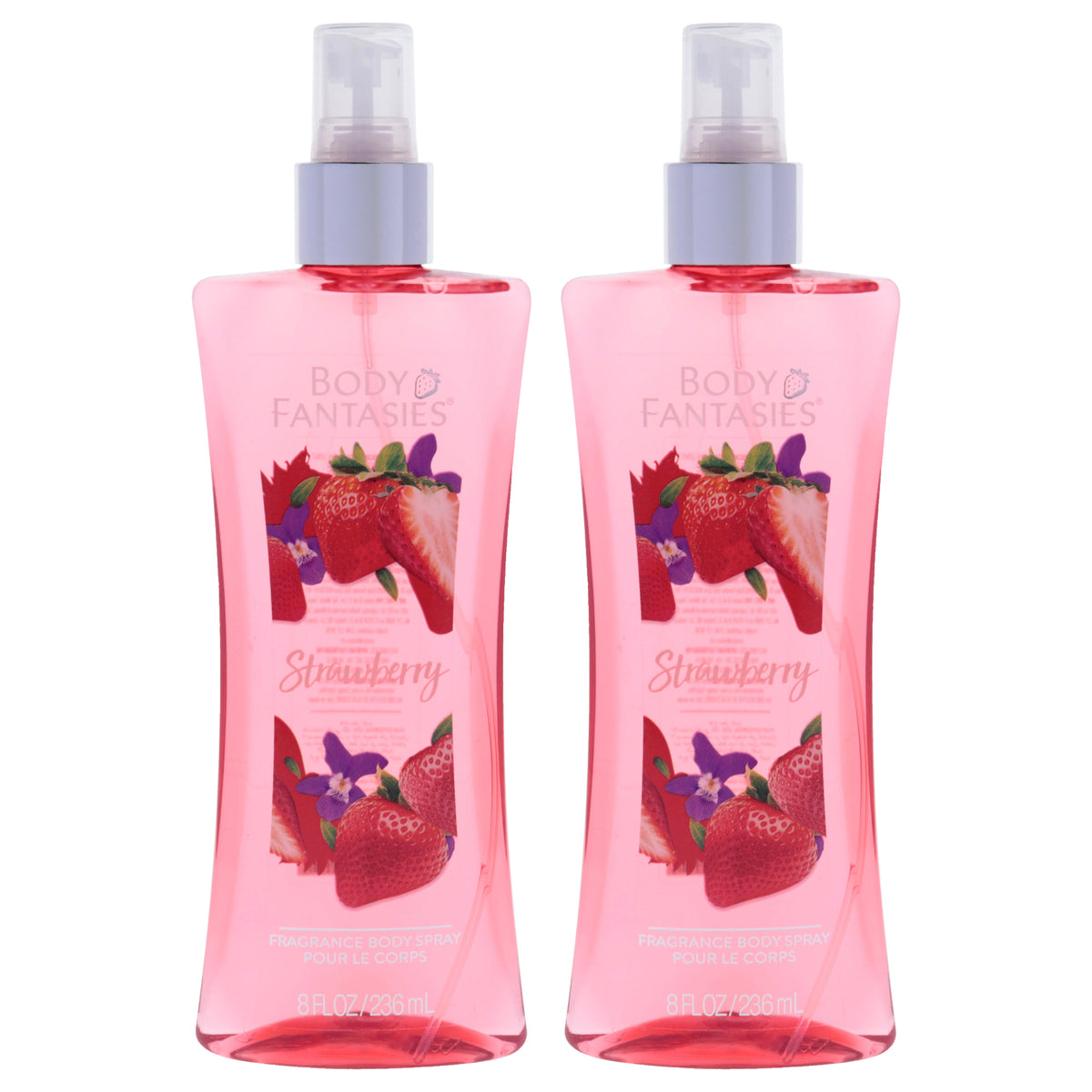 Body Fantasies Strawberry Fantasy - Pack of 2 -Thefragrancemart.com