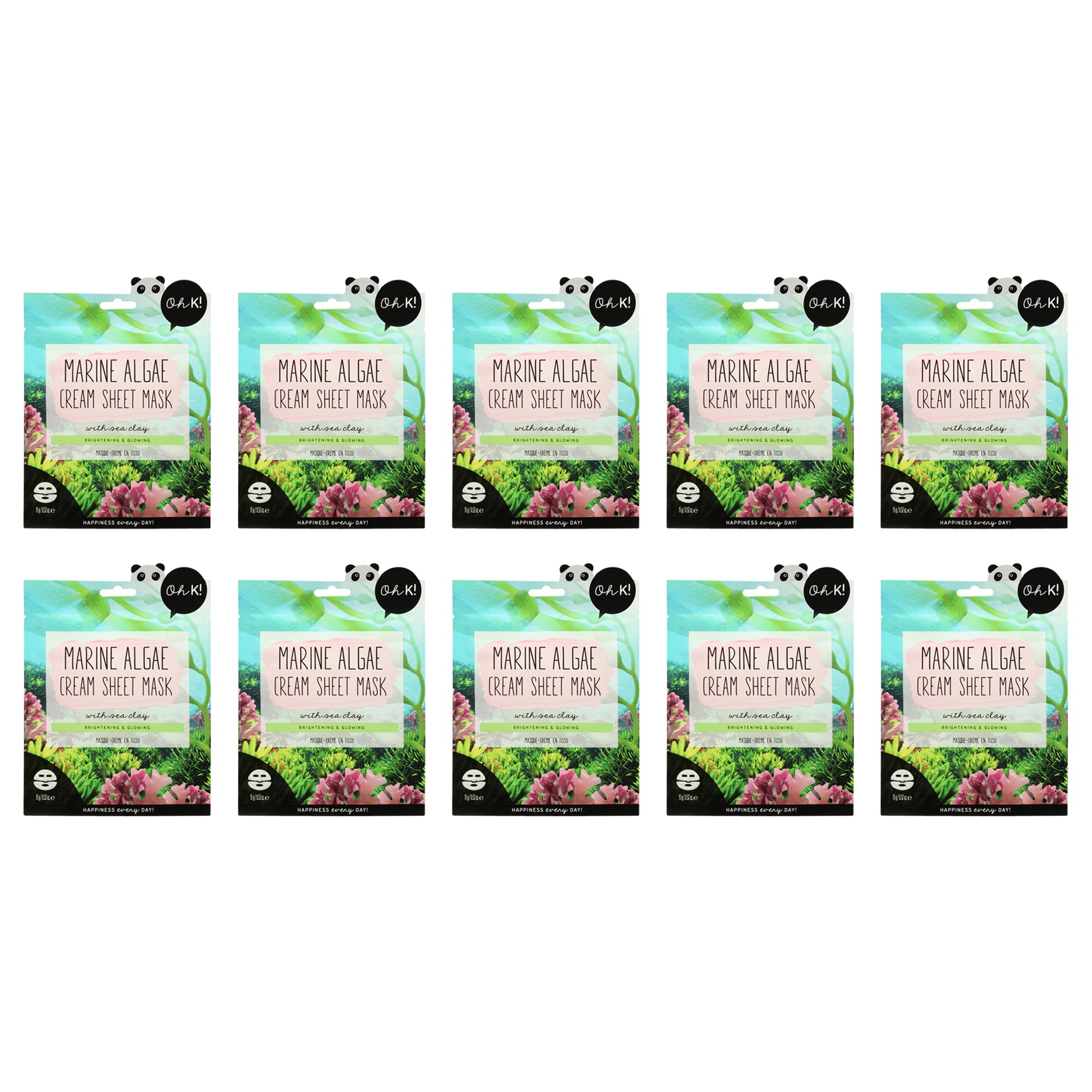 Oh K! Cream Sheet Mask - Pack of 10 -Thefragrancemart.com