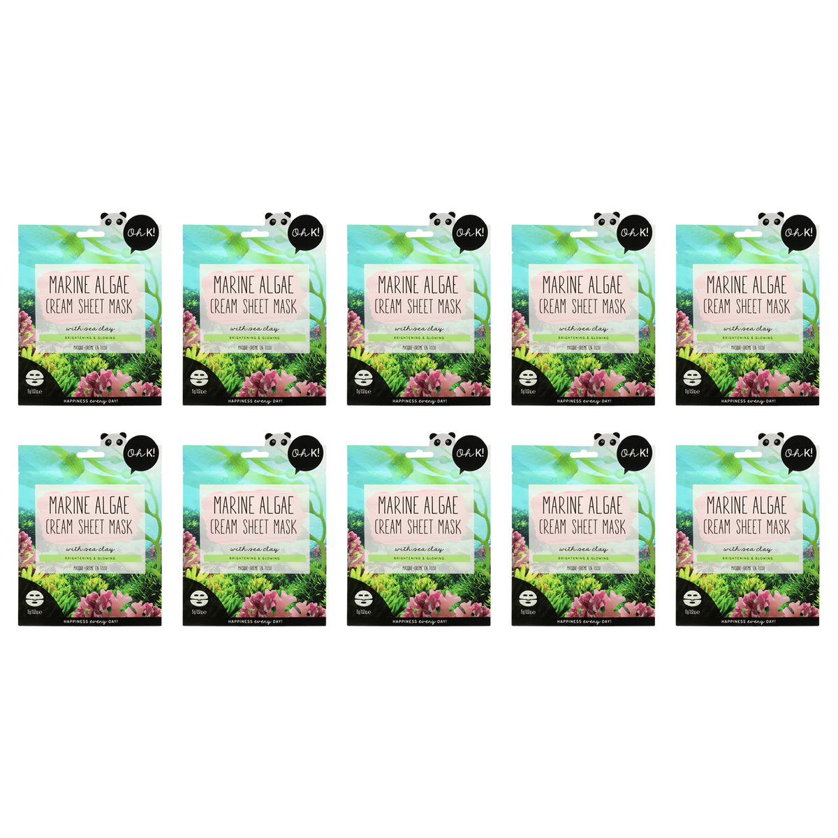 Oh K! Cream Sheet Mask - Pack of 10 -Thefragrancemart.com