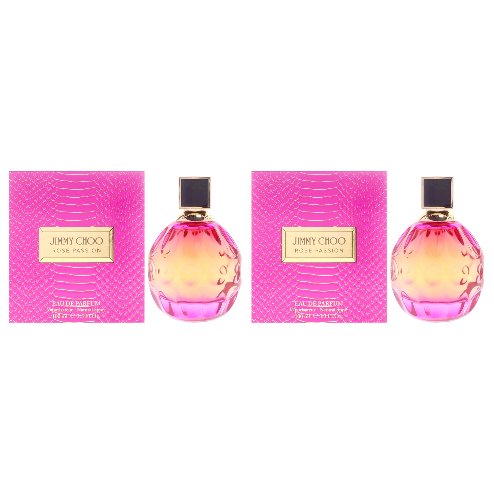 Jimmy Choo Rose Passion - Pack of 2 Eau De Parfum-Thefragrancemart.com