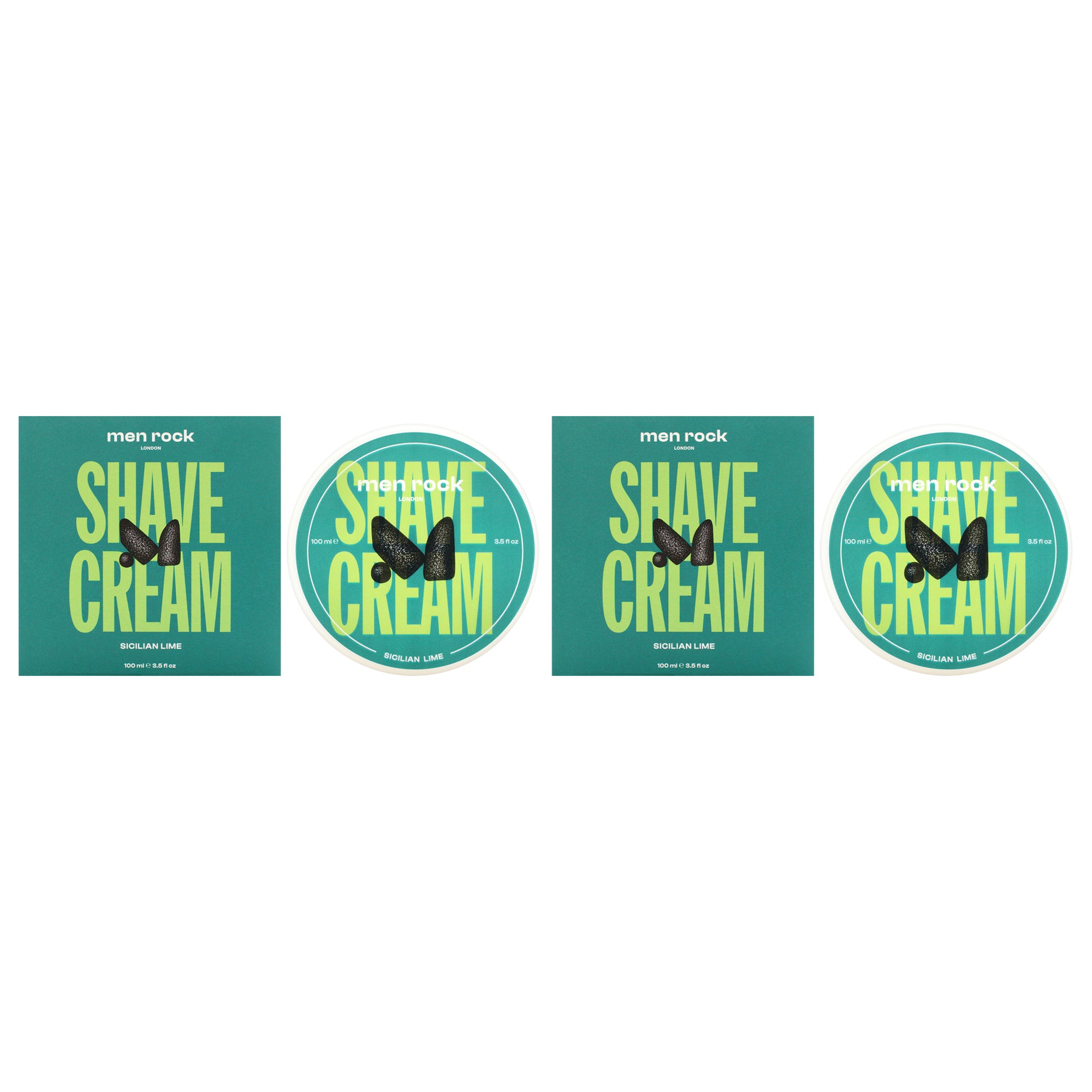 Men Rock Shave Cream - Sicilian Lime - Pack of 2 -Thefragrancemart.com