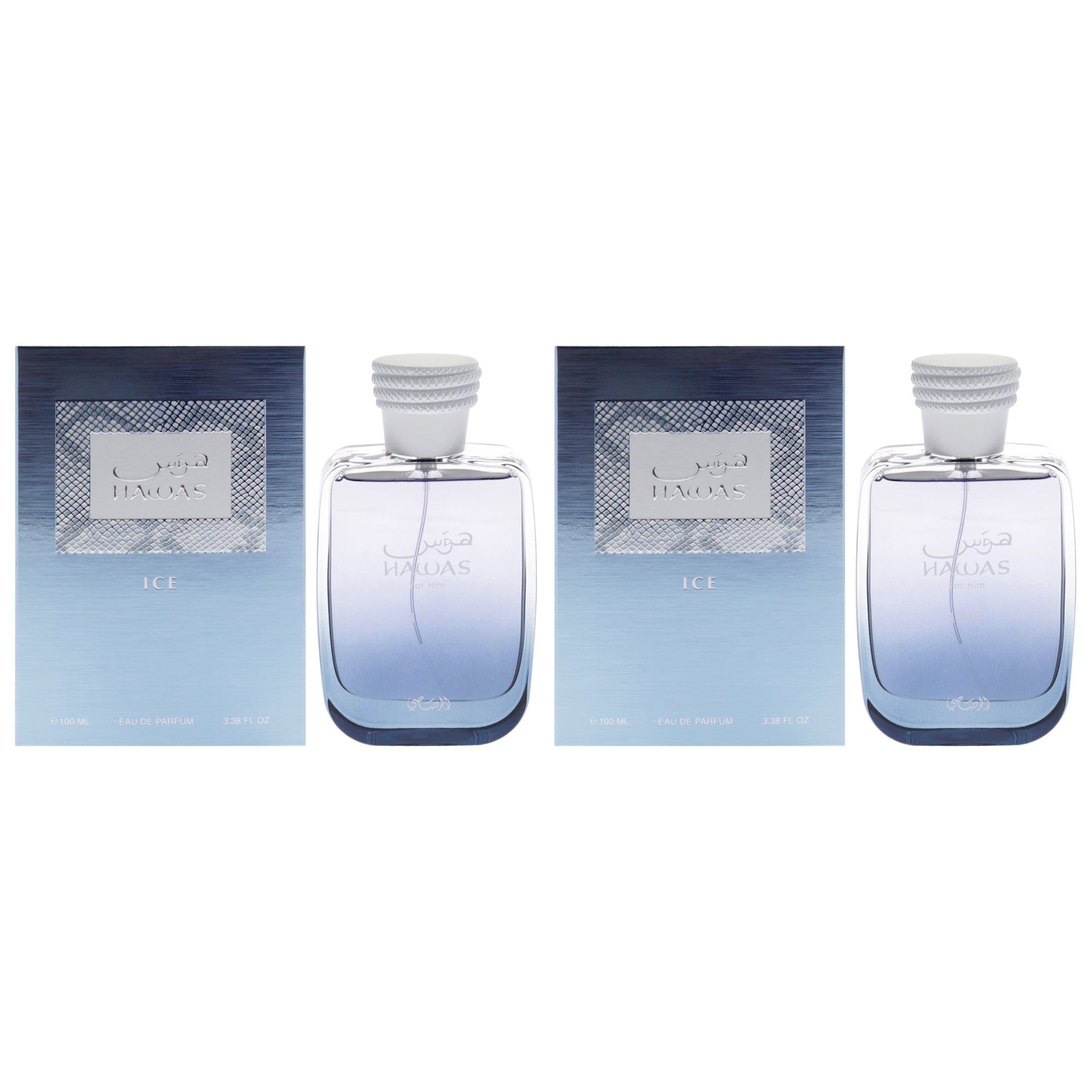 Rasasi Hawas Collection - Hawas Ice - Pack of 2 Eau De Parfum-Thefragrancemart.com