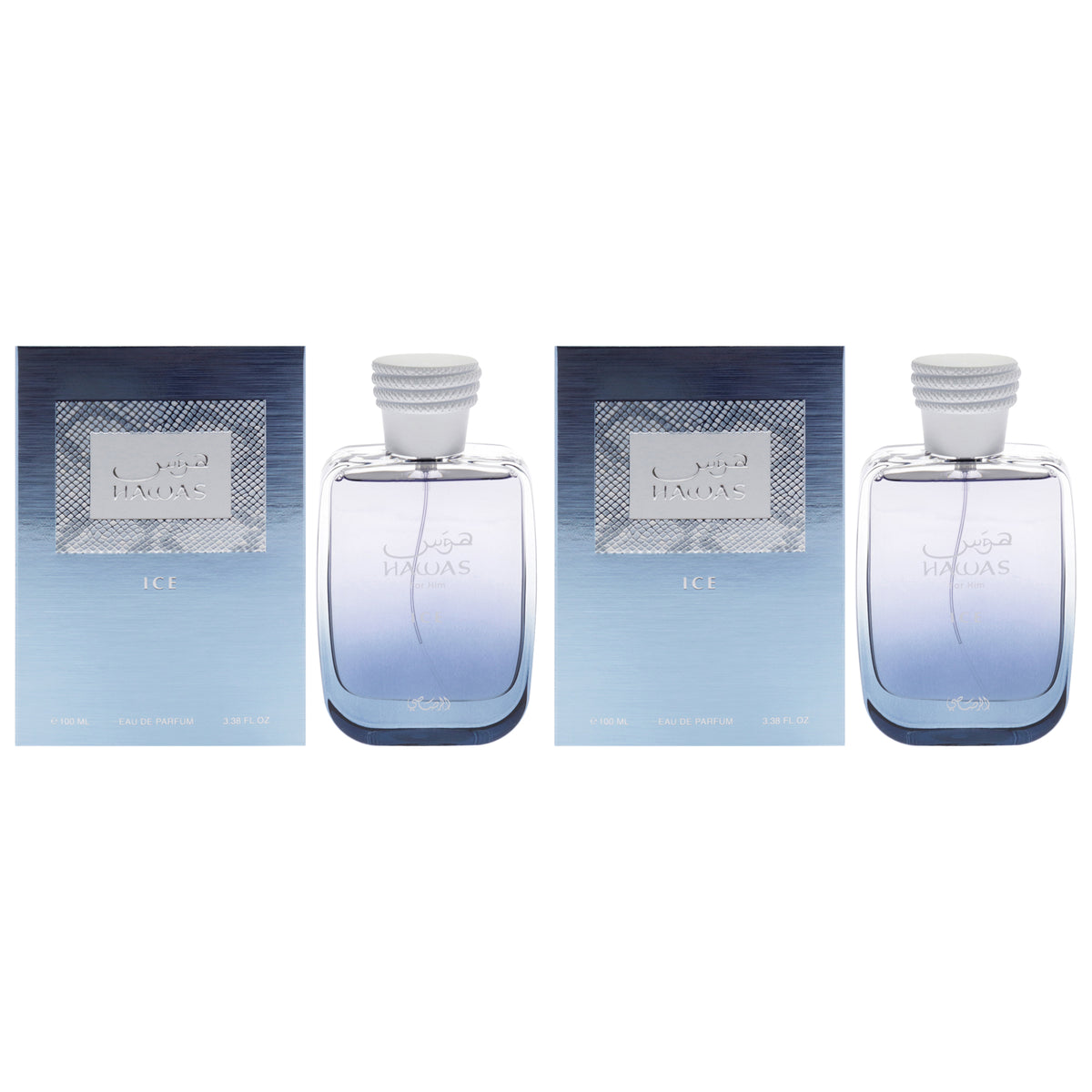 Rasasi Hawas Collection - Hawas Ice - Pack of 2 Eau De Parfum-Thefragrancemart.com