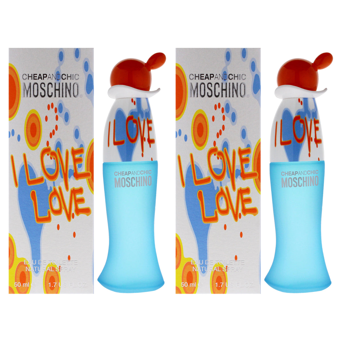 Moschino I Love Love Cheap and Chic - Pack of 2 Eau De Toilette-Thefragrancemart.com