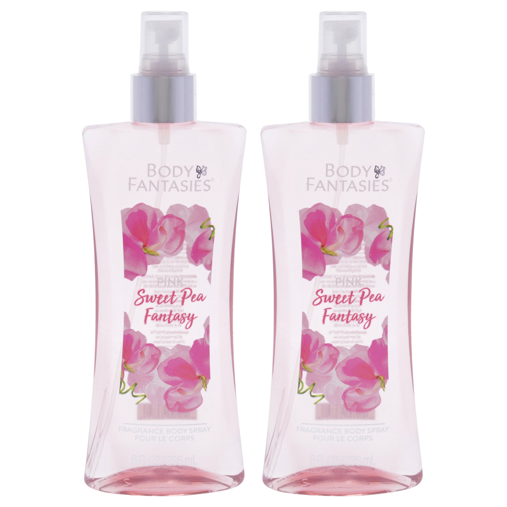 Body Fantasies Pink Sweet Pea Fantasy - Pack of 2 -Thefragrancemart.com