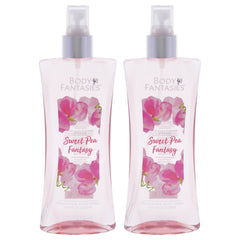 Body Fantasies Pink Sweet Pea Fantasy - Pack of 2 -Thefragrancemart.com