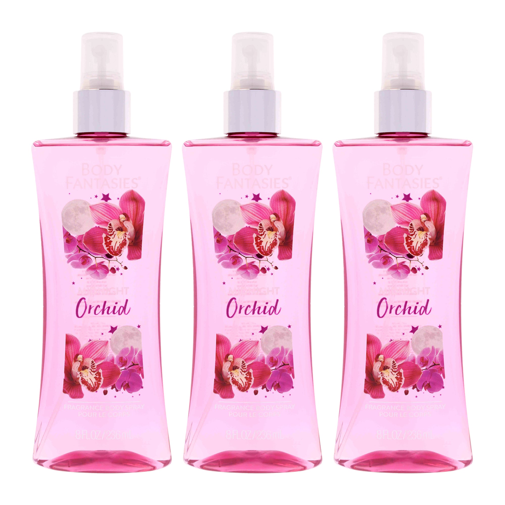 Body Fantasies Midnight Orchid - Pack of 3 -Thefragrancemart.com