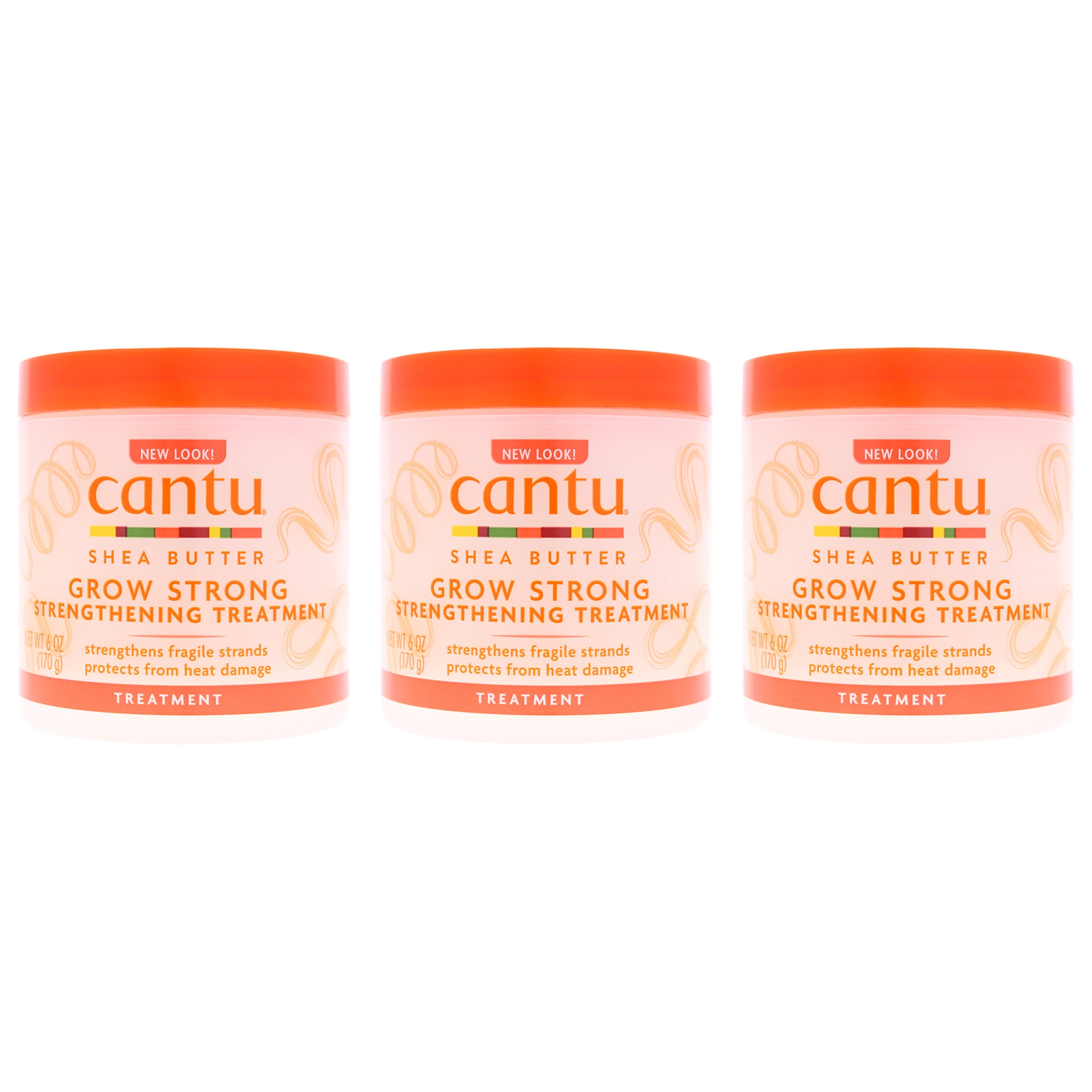 Cantu Shea Butter Grow Strong Strengthening Treatment - Pack of 3 -Thefragrancemart.com