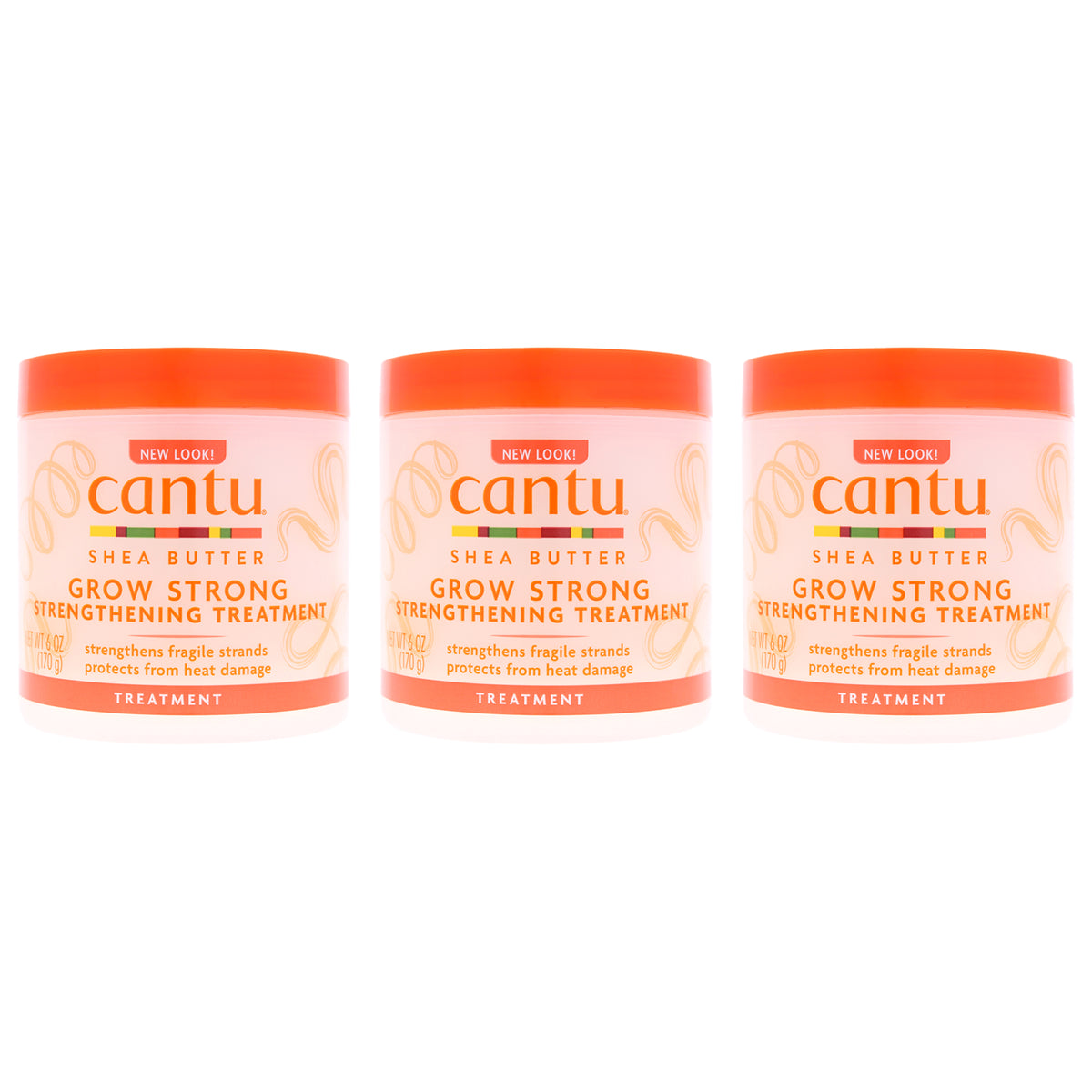 Cantu Shea Butter Grow Strong Strengthening Treatment - Pack of 3 -Thefragrancemart.com
