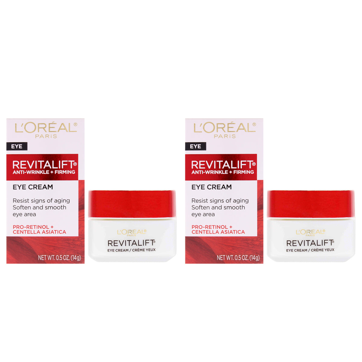 LOreal Paris Revitalift Anti-Wrinkle Plus Firming Eye Cream - Pack of 2 -Thefragrancemart.com