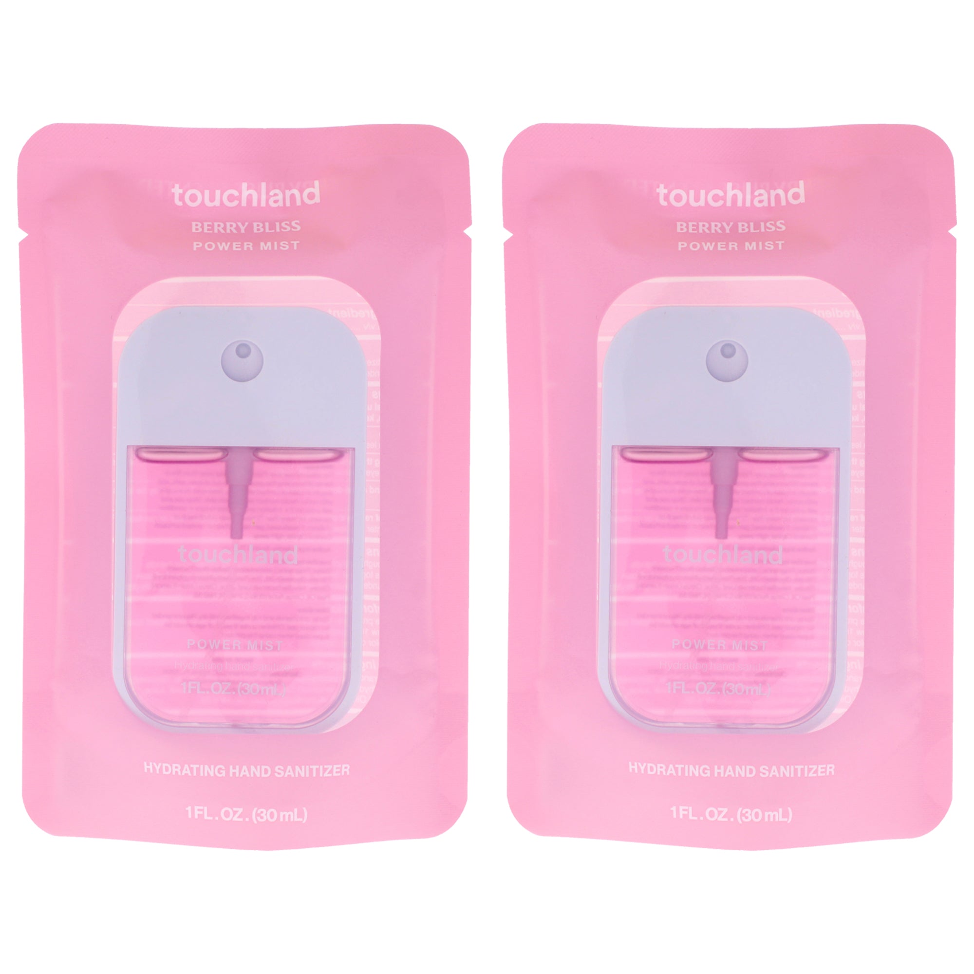 Touchland Power Mist Hydrating Hand Sanitizer - Berry Bliss - Pack of 2 -Thefragrancemart.com