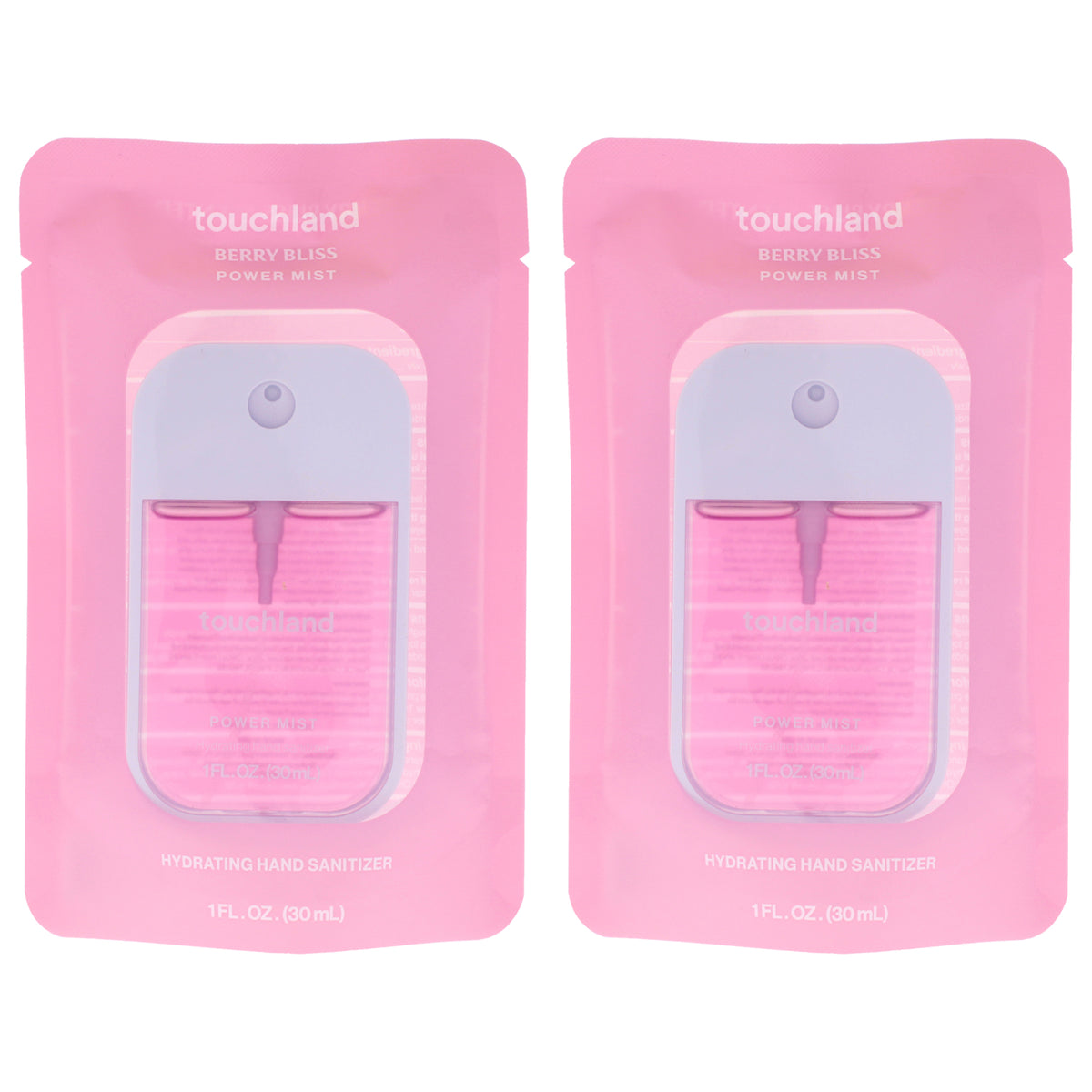 Touchland Power Mist Hydrating Hand Sanitizer - Berry Bliss - Pack of 2 -Thefragrancemart.com