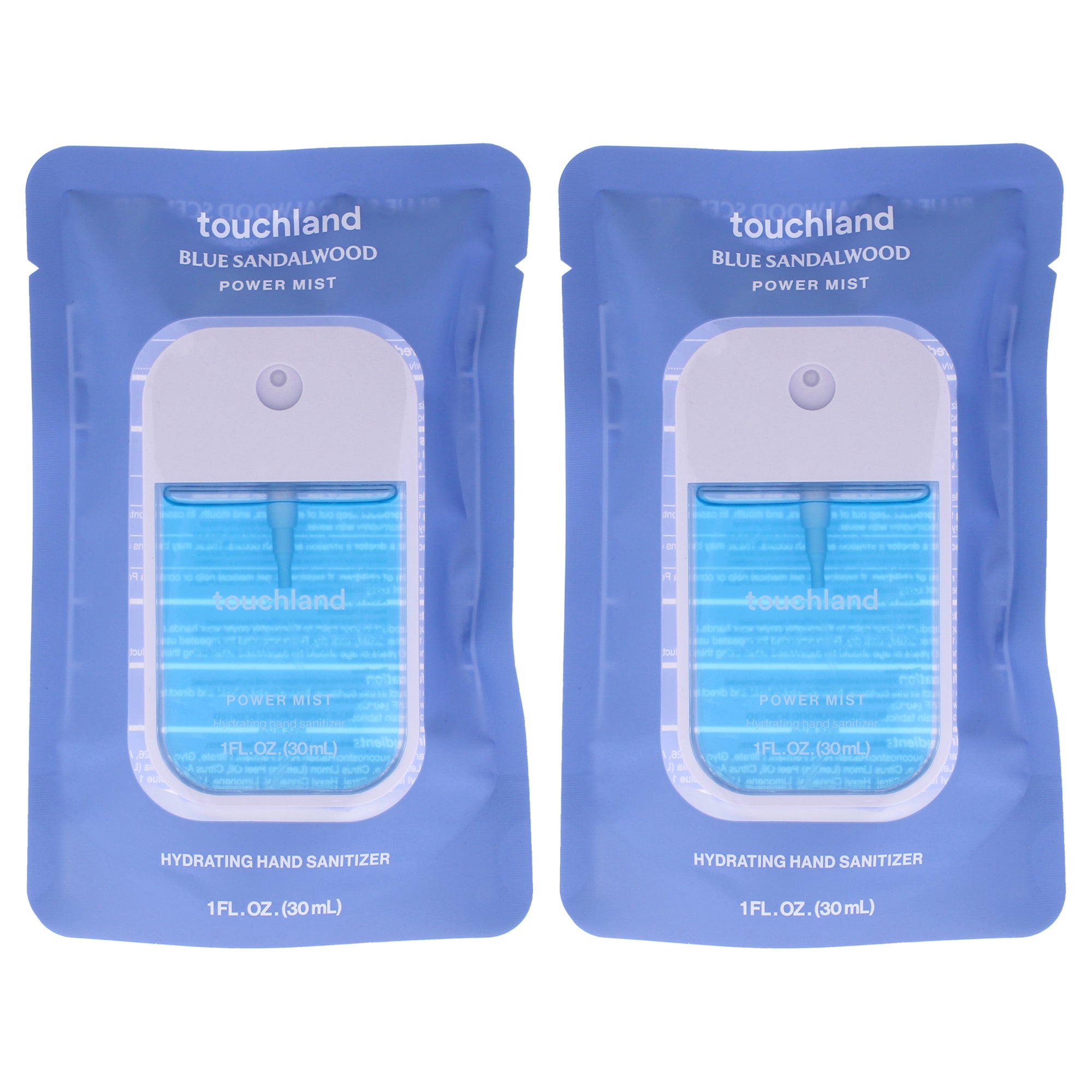 Touchland Power Mist Hydrating Hand Sanitizer - Blue Sandalwood - Pack of 2 -Thefragrancemart.com