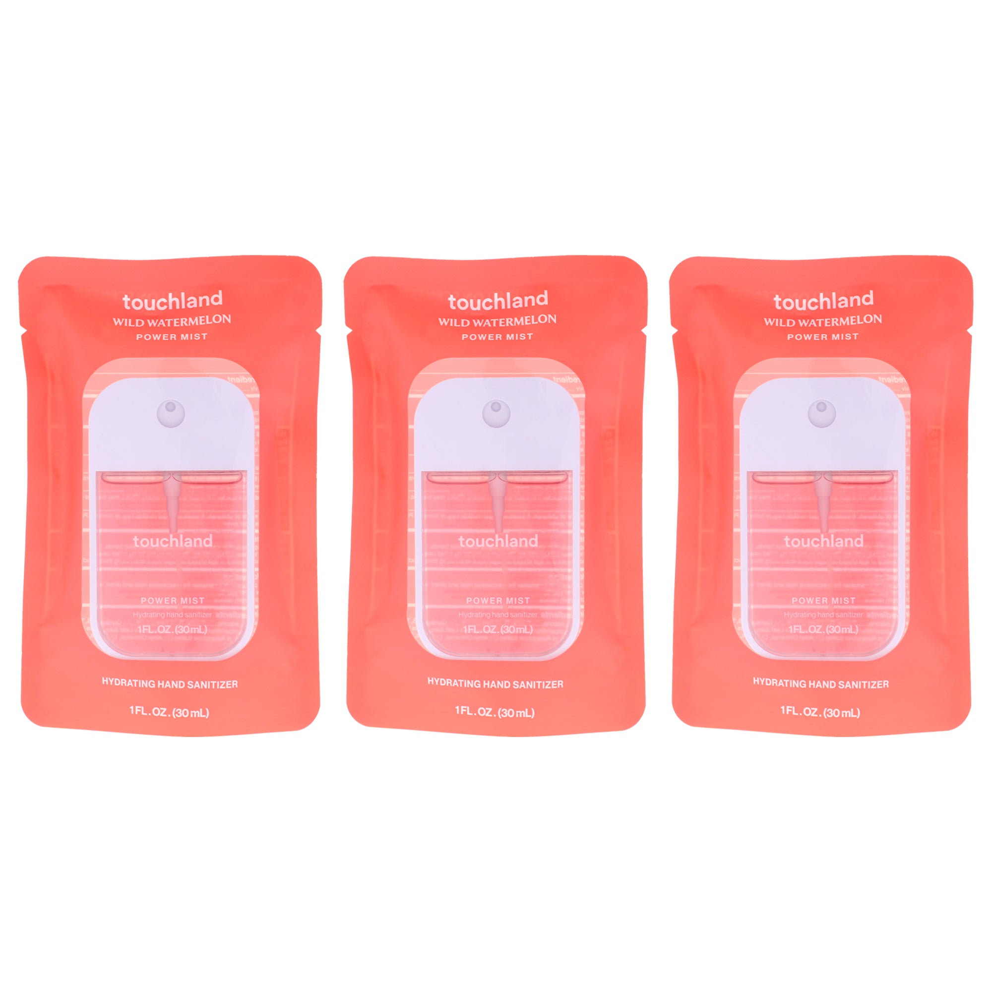 Touchland Power Mist Hydrating Hand Sanitizer - Wild Watermelon - Pack of 3 -Thefragrancemart.com