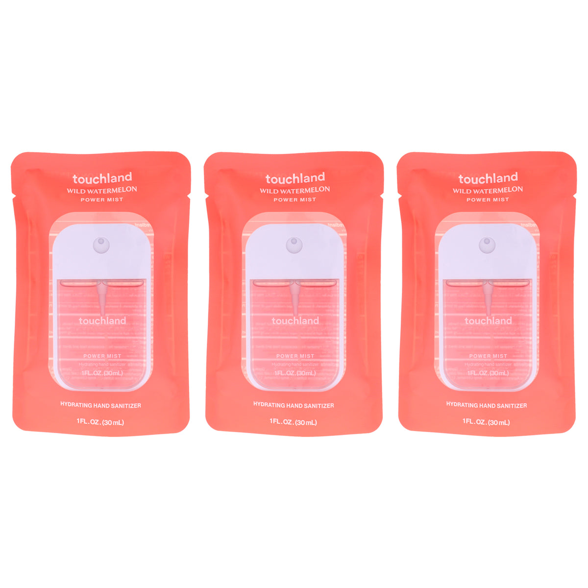 Touchland Power Mist Hydrating Hand Sanitizer - Wild Watermelon - Pack of 3 -Thefragrancemart.com