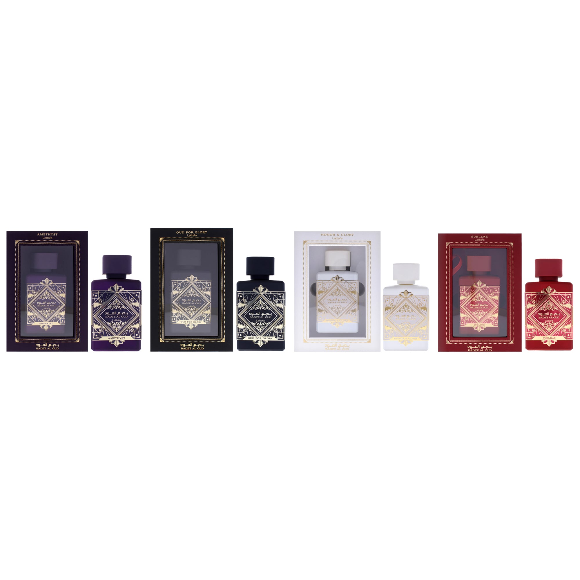 Lattafa Badee Al Oud Collection Kit 4 Pc Kit-Thefragrancemart.com