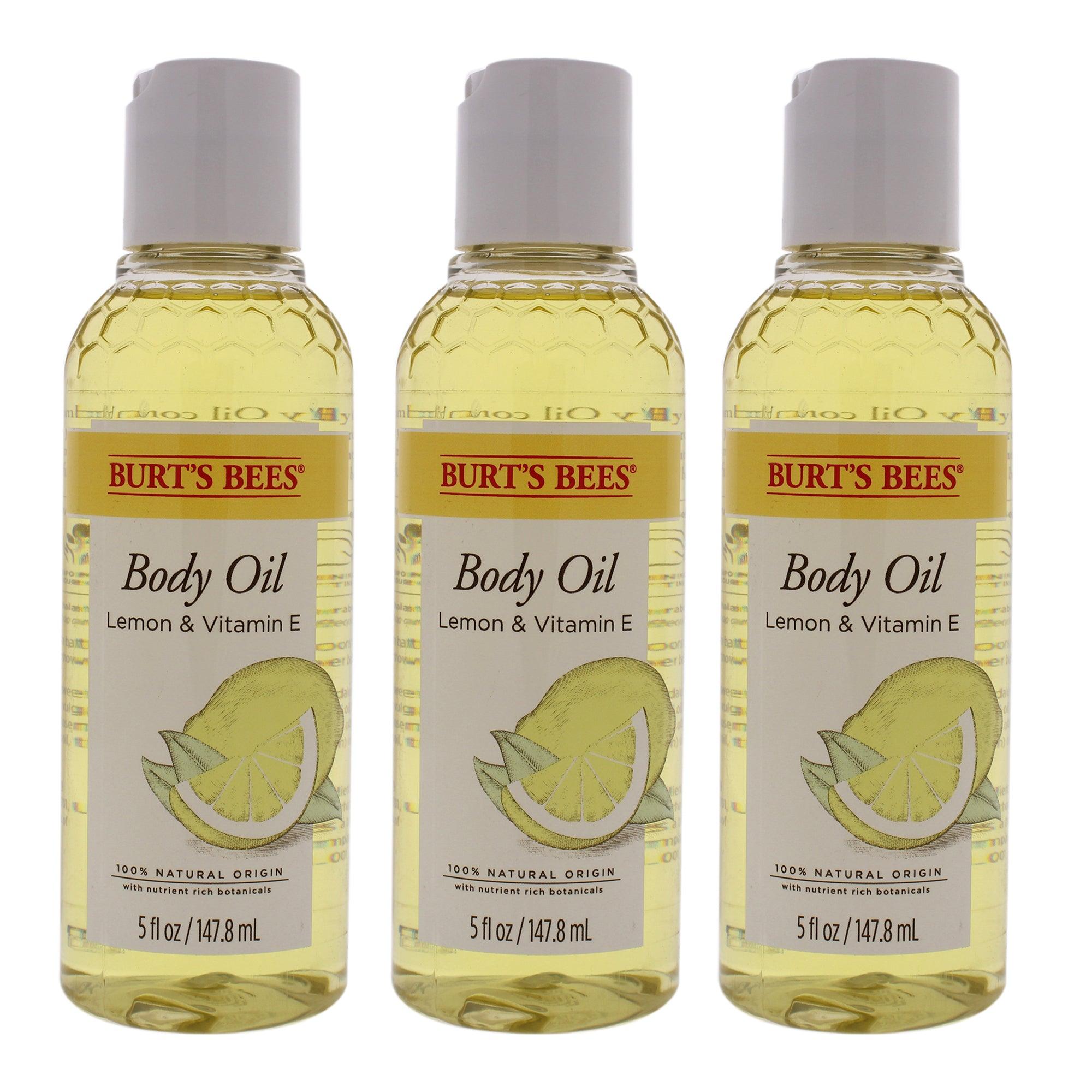 Burts Bees Body Oil - Lemon and Vitamin E - Pack of 3  The fragrance mart