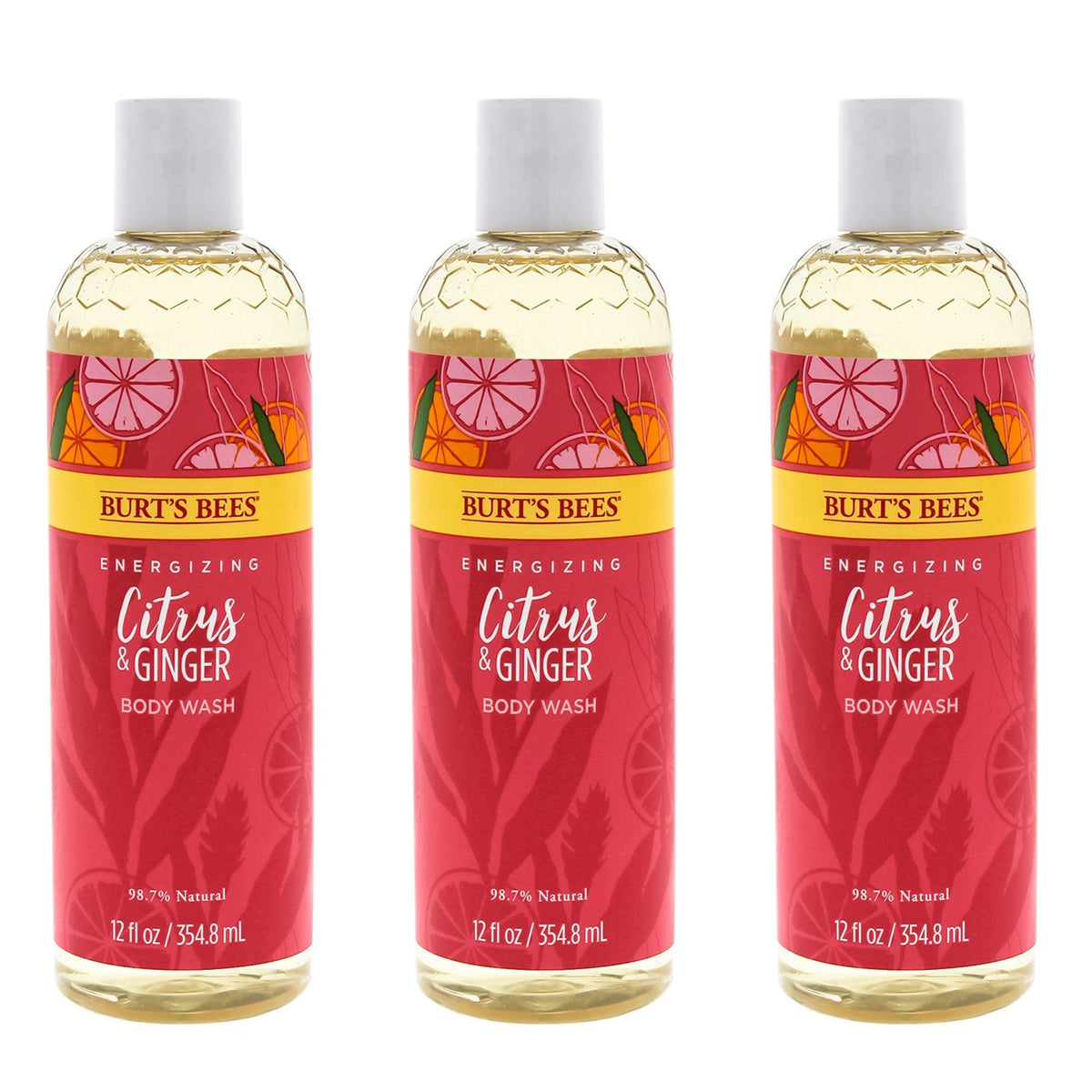 Burts Bees Energizing Citrus and Ginger Body Wash - Pack of 3  The fragrance mart