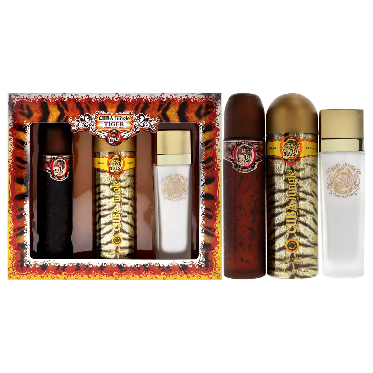 Cuba Jungle Tiger 3 Pc Gift Set The fragrance mart