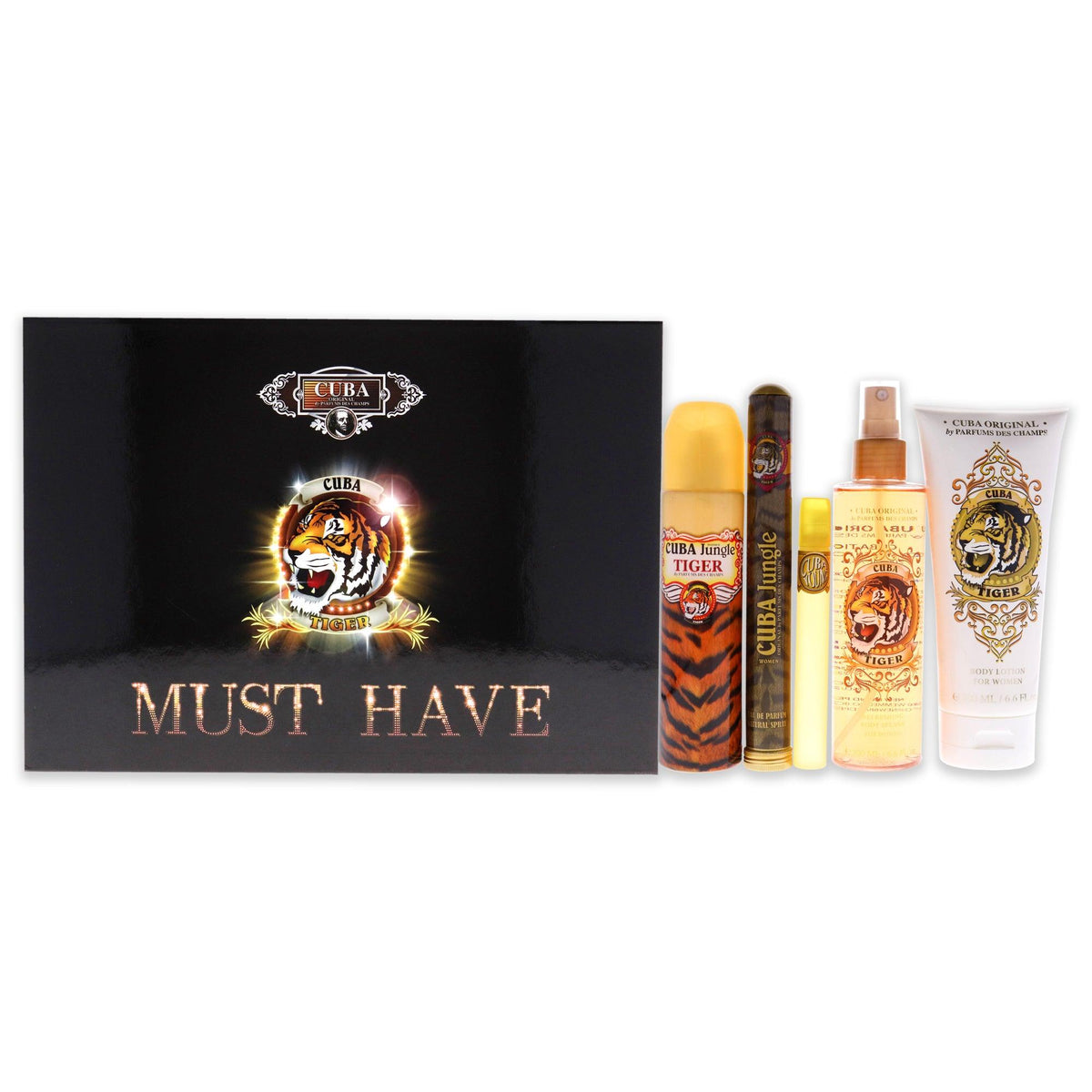 Cuba Must Have Tiger 5 Pc Gift Set The fragrance mart