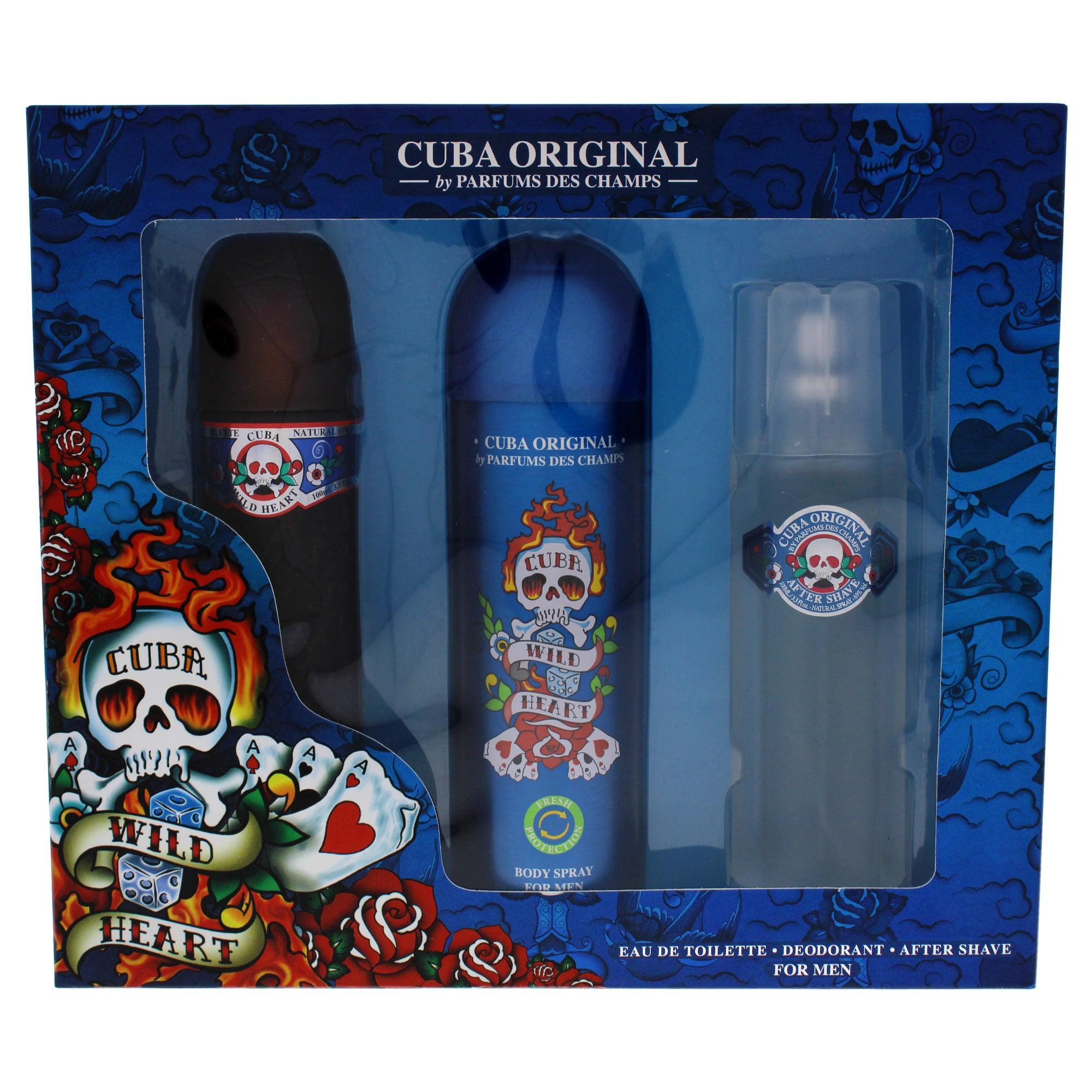 Cuba Wild Heart 3 Pc Gift Set The fragrance mart