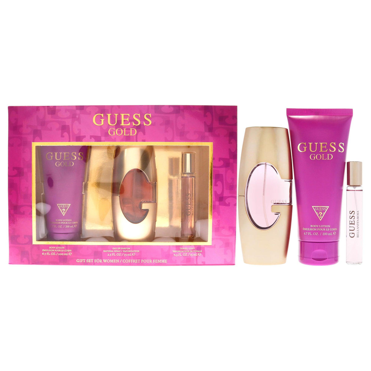 Guess Gold 3 Pc Gift Set The fragrance mart