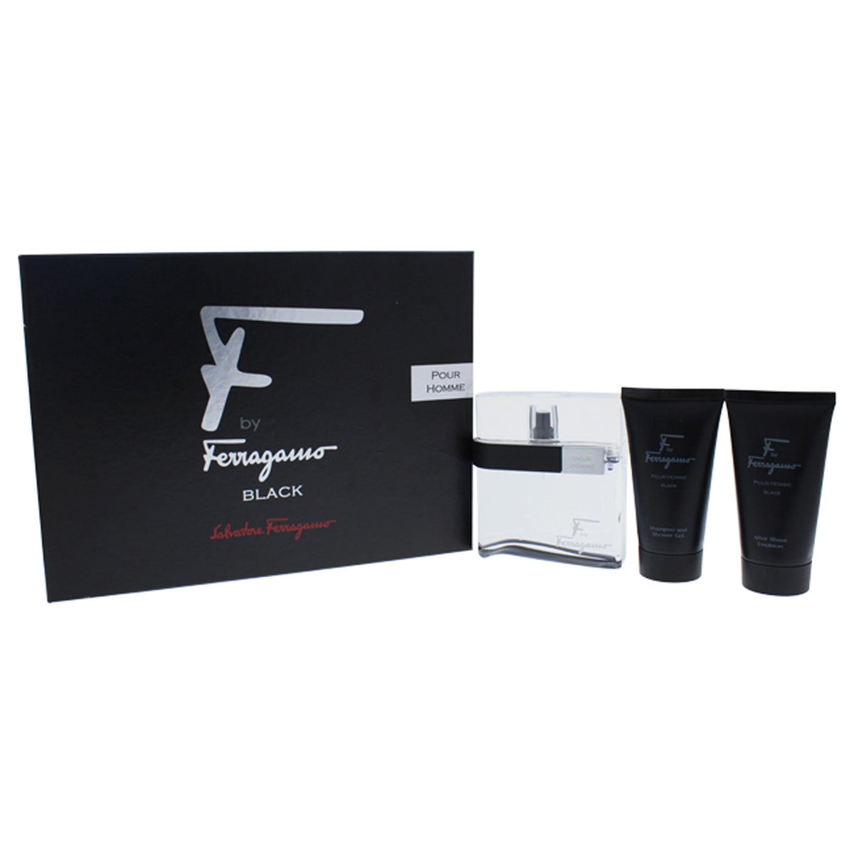 Salvatore Ferragamo F Black 3 Pc Gift Set The fragrance mart