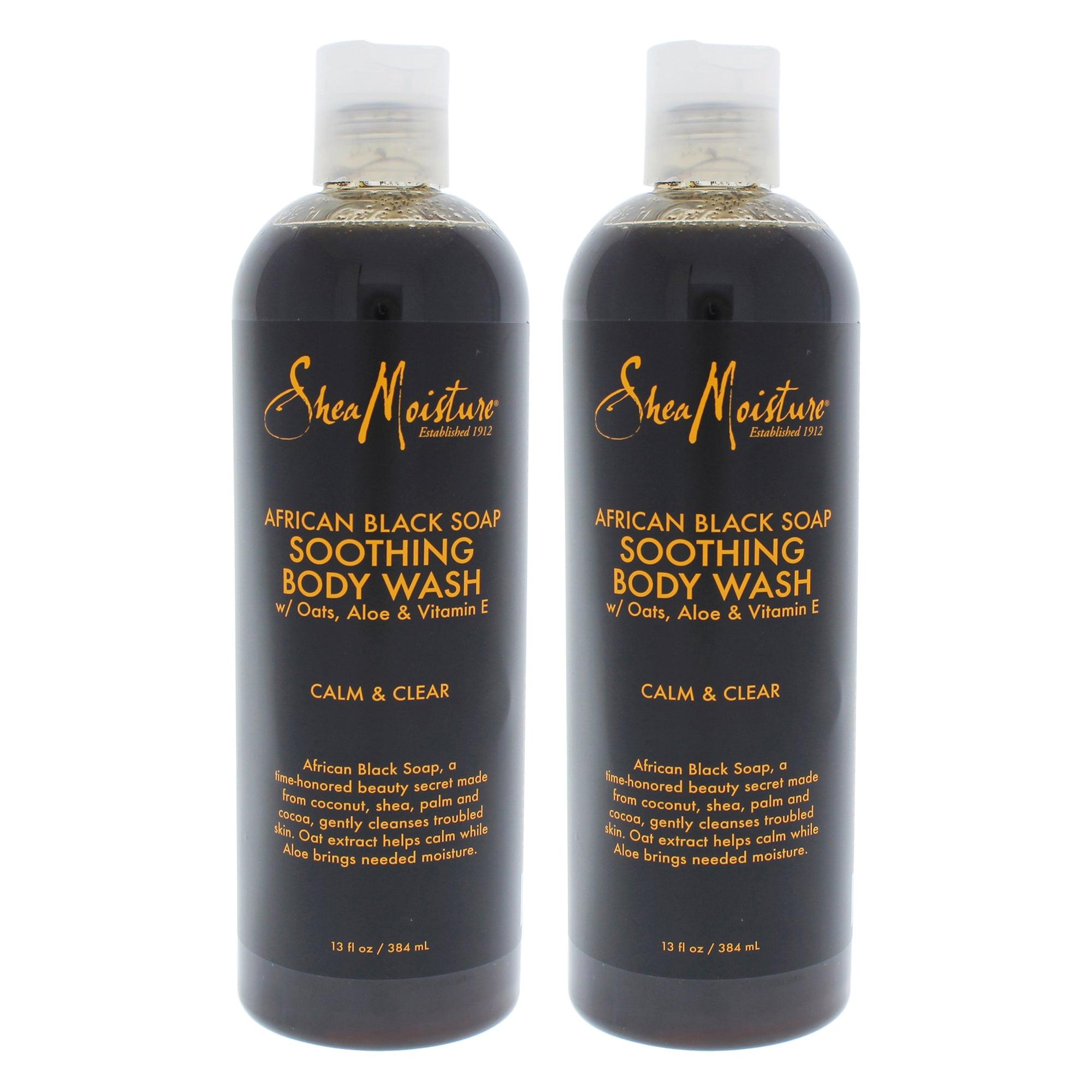 Shea Moisture African Black Soap Soothing Body Wash - Pack of 2  The fragrance mart