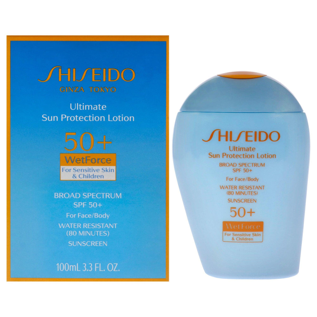 Shiseido Ultimate Sun Protection Lotion WetForce SPF 50 for Sensitive Skin and Children  The fragrance mart