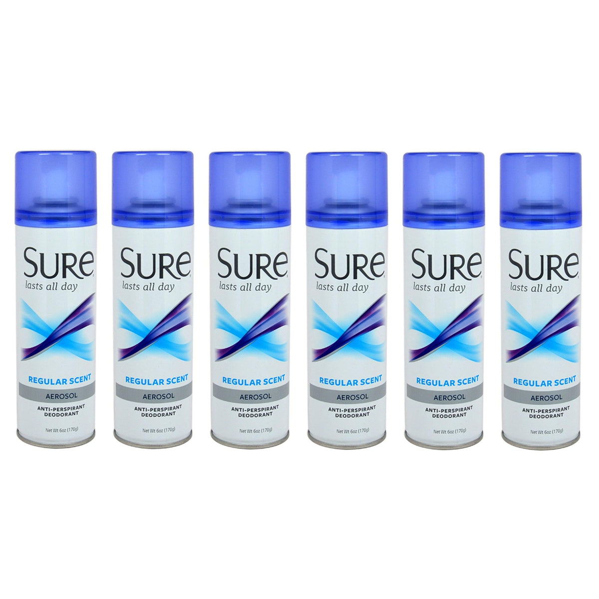 Sure Aerosol Regular Scent Anti-Perspirant and Deodorant - Pack of 6  The fragrance mart