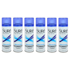 Sure Aerosol Regular Scent Anti-Perspirant and Deodorant - Pack of 6  The fragrance mart